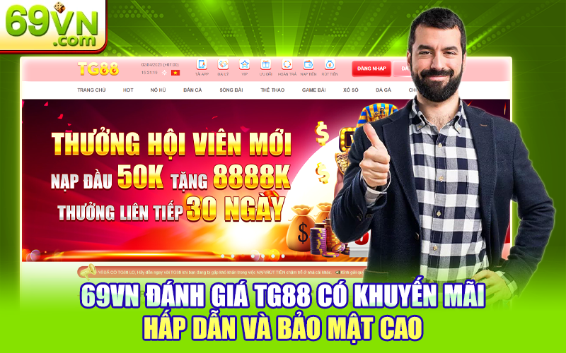 TG88 - 69VN: Đối Tác Chiến Lược Trong Cá Cược Trực Tuyến 2 69VN đánh giá TG88 có khuyến mãi hấp dẫn và bảo mật cao